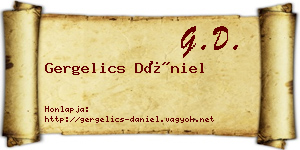 Gergelics Dániel névjegykártya